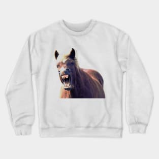 Icelandic Horse Laughing Out Loud Crewneck Sweatshirt